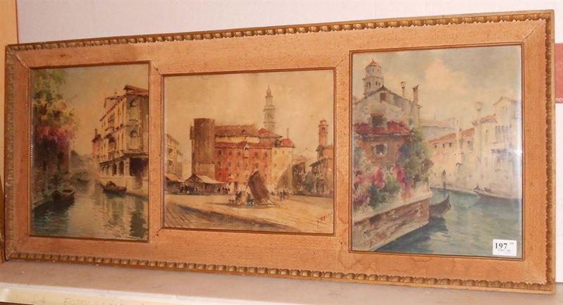 Anonimo del XIX secolo Vedute di Venezia  - Auction 19th and 20th Century Paintings - Cambi Casa d'Aste