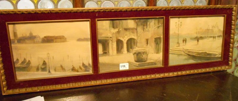 Anonimo del XIX secolo Vedute di Venezia  - Auction Time Auction 1-2014 - Cambi Casa d'Aste