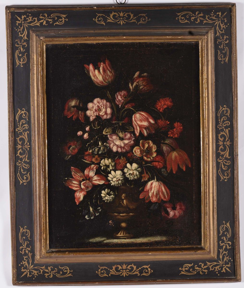 Anonimo del XIX Secolonatura Morta con Fiori