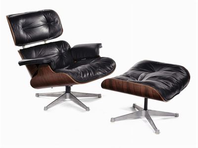 Herman Miller Charles & Ray Eamespoltrona con Poggiapiedi Modello 670-671