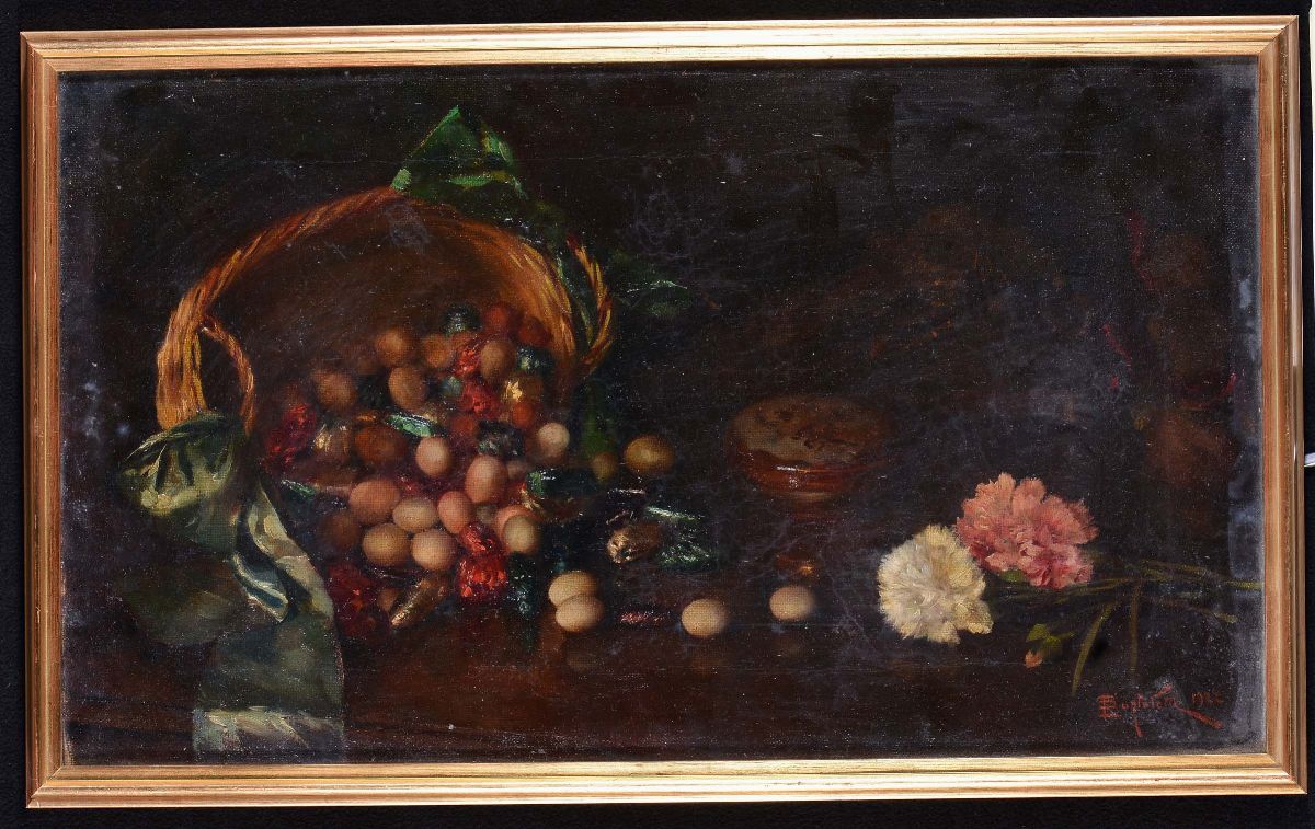 Tre Dipinti Ad Olio Raffiguranti Figure Femminili e Natura Morta