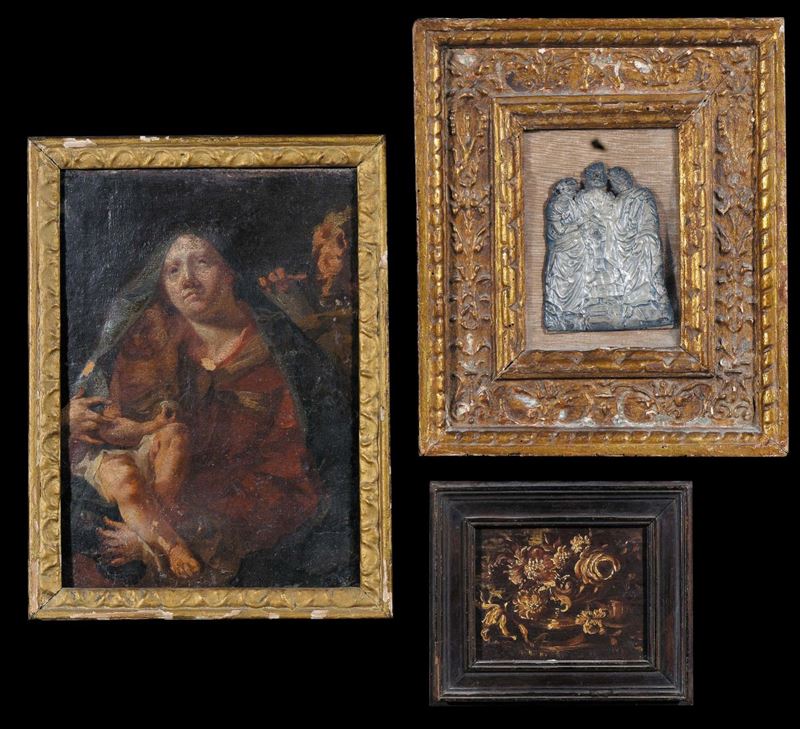 Scuola del XVII secolo Vergine con Bambino  - Auction The Collestions of a Fine Bolognese Art Connoisseur - Cambi Casa d'Aste