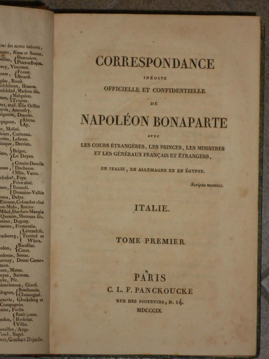 Bonaparte Napoleonecorrespondance Inédite Officielle Et Confidentielle De Napoléon Bonaparte