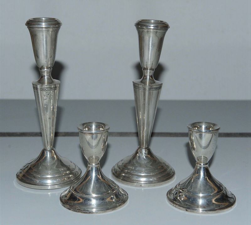 Coppia di Candelieri e Coppia di Bugie in Sterling