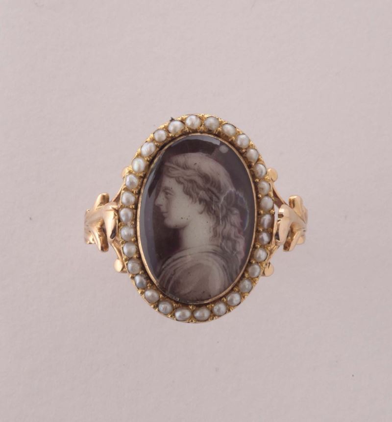 Anello con cammeo en grisaille  - Auction Silvers, Ancient and Contemporary Jewels - Cambi Casa d'Aste