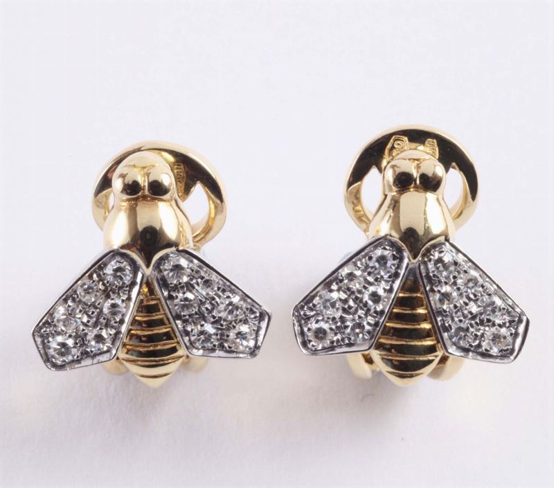 Pomellato, orecchini a forma di ape  - Auction Silvers, Ancient and Contemporary Jewels - Cambi Casa d'Aste