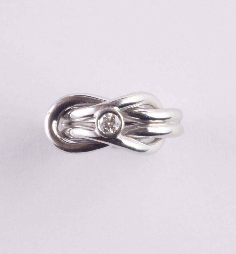 Anello con diamante  - Auction Silvers, Ancient and Contemporary Jewels - Cambi Casa d'Aste