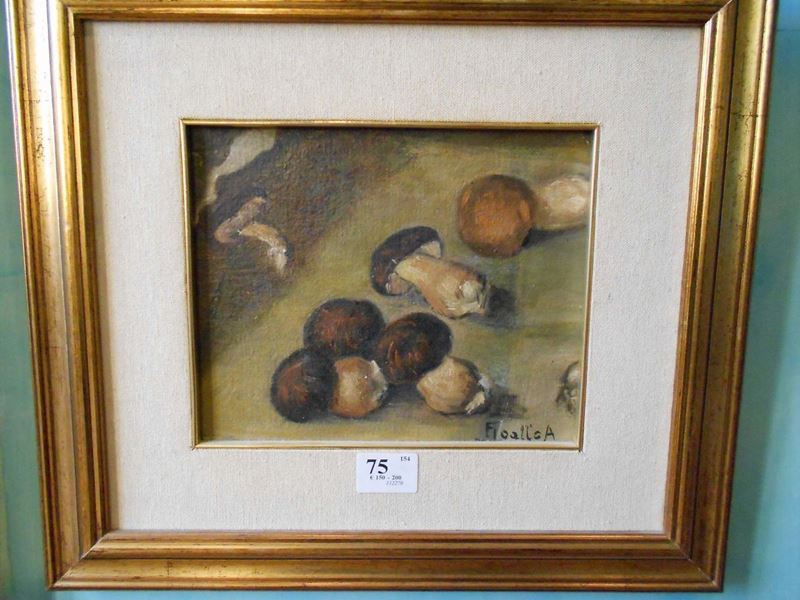 Armando Figallo (1892-1984) Natura morta con funghi  - Auction 19th and 20th Century Paintings - Cambi Casa d'Aste