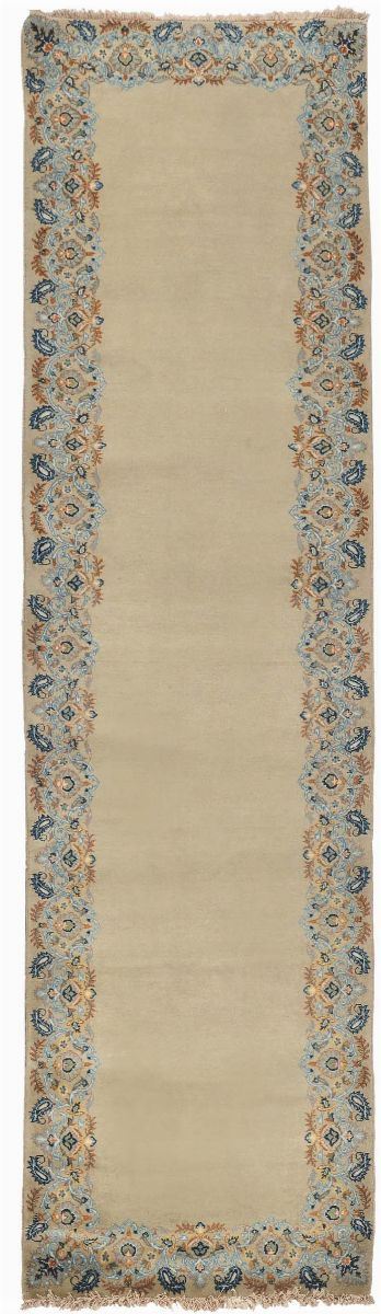 A Persia Keshan runner mid 20th century.Overall good condition.