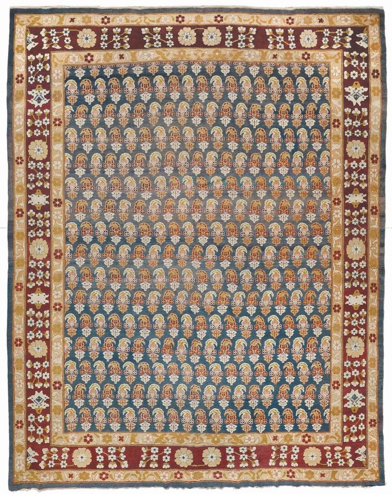 AN India carpet Amritzar early 20thcentury. Very good condition.  - Auction Ancient Carpets - Cambi Casa d'Aste