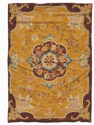 Tappeto Aubusson, Francia XIX Secolo