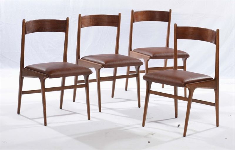 Quattro sedie  - Asta Arti Decorative del XX secolo - I - Cambi Casa d'Aste