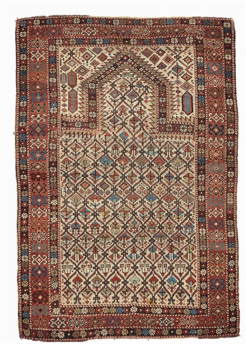 A Caucaso Daghestan rug end 19th century.Good condition.  - Auction Ancient Carpets - Cambi Casa d'Aste