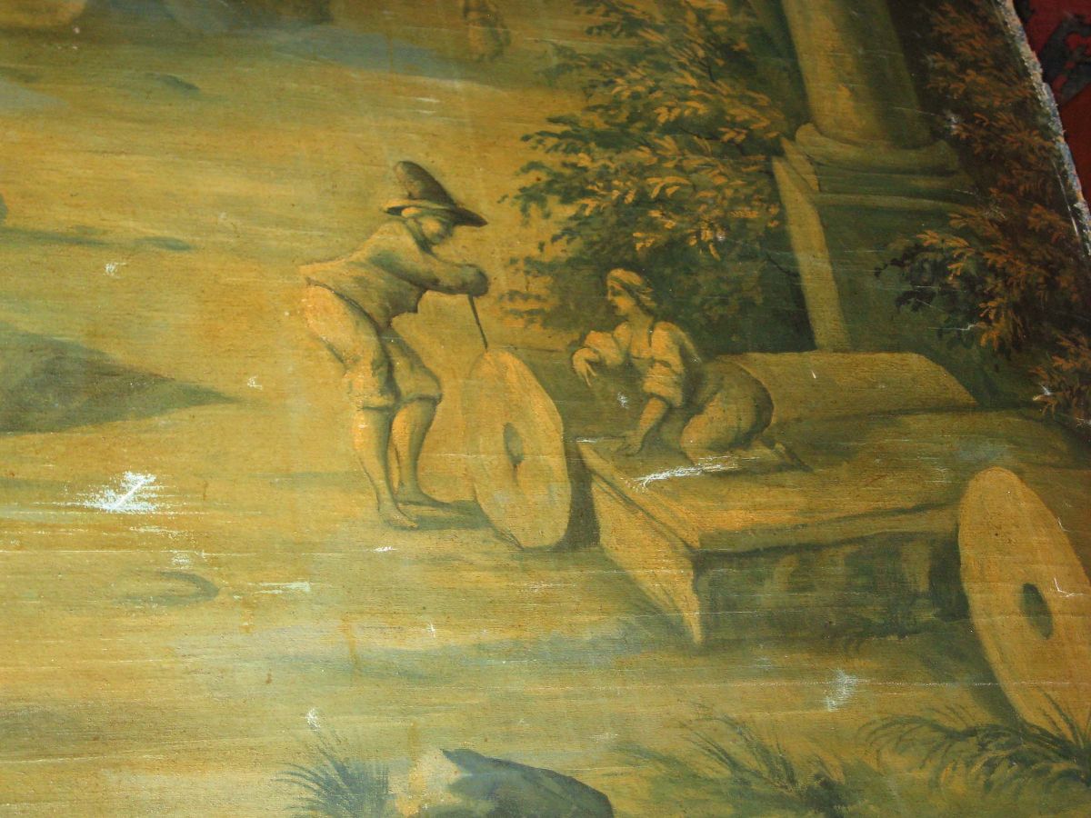 Pannello su Tela Raffigurante Paesaggio con Architetture
