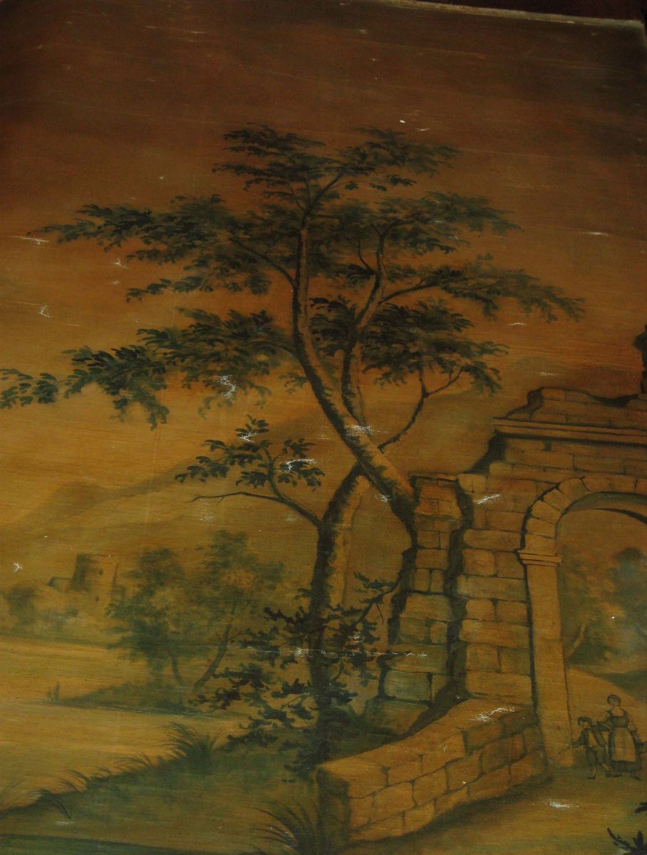 Pannello su Tela Raffigurante Paesaggio con Architetture