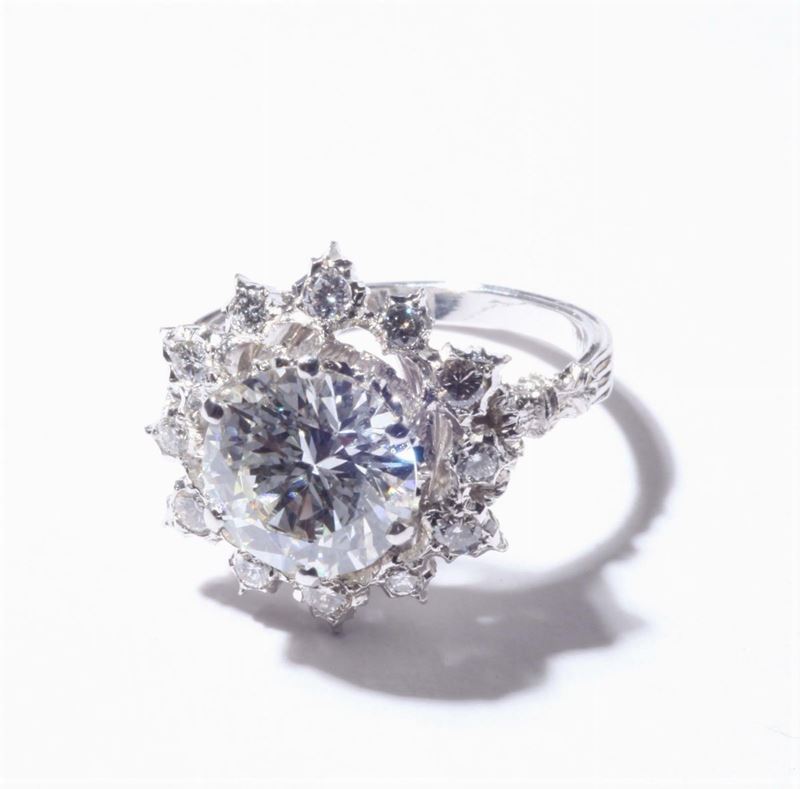 Buccellati, solitaire con diamante di ct 3,00  - Auction Silvers, Ancient and Contemporary Jewels - Cambi Casa d'Aste