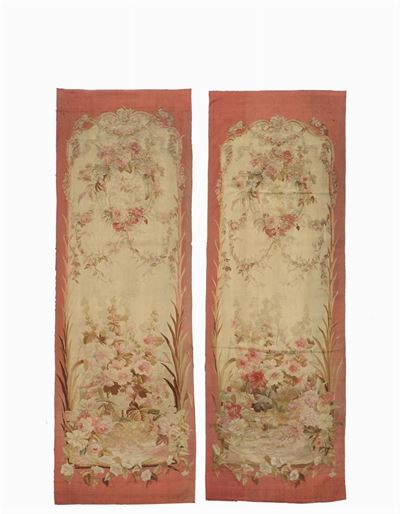 Coppia di Portiere Aubusson, Francia XIX Secolo