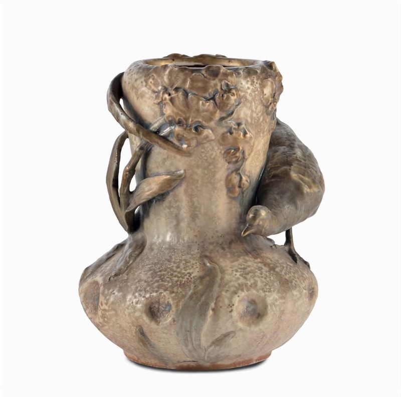 Amphora - Austria Vaso con fagiano  - Auction Decorative Arts of XX Century - I - Cambi Casa d'Aste