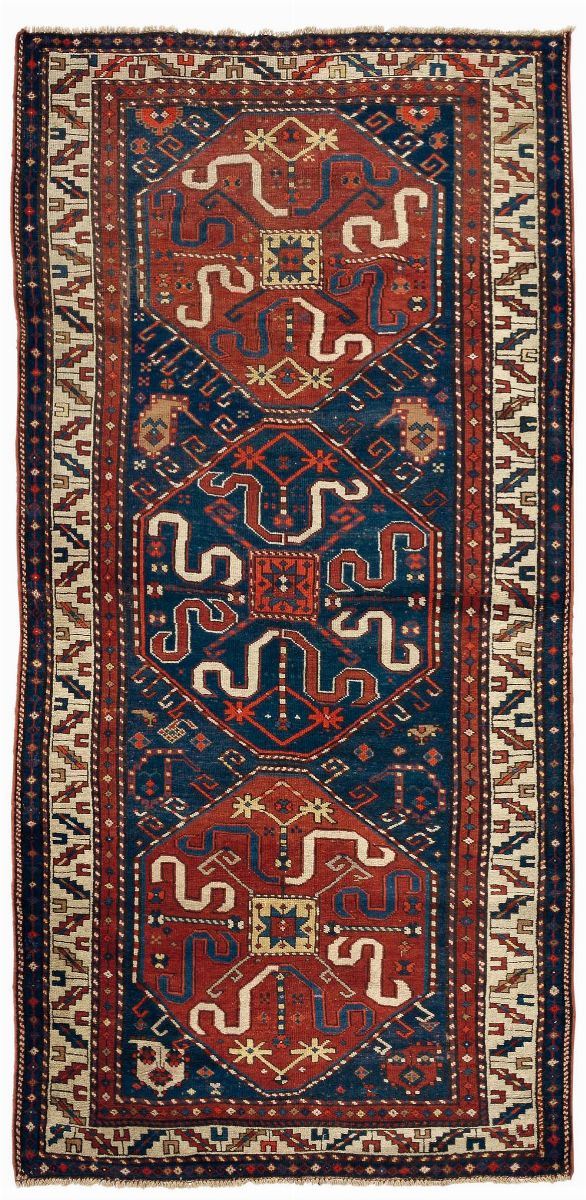 A Kazak Chondoresch rug early 20th century. Good condition.  - Auction Ancient Carpets - Cambi Casa d'Aste