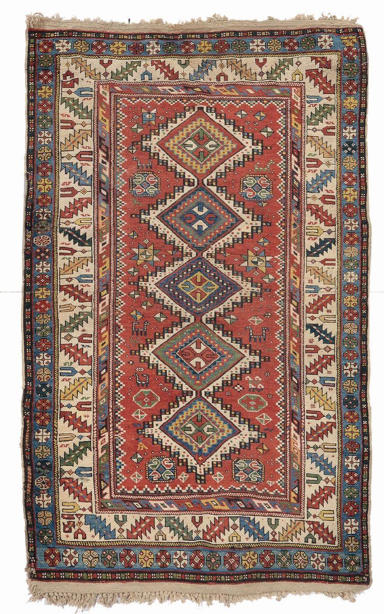 Shirvan rug late 19th century. Small repairs.  - Auction Ancient Carpets - Cambi Casa d'Aste