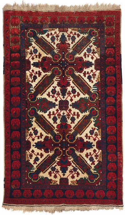 Tappeto Caucasico Shirvan Sheichur, Fine XIX Inizio XX Secolo