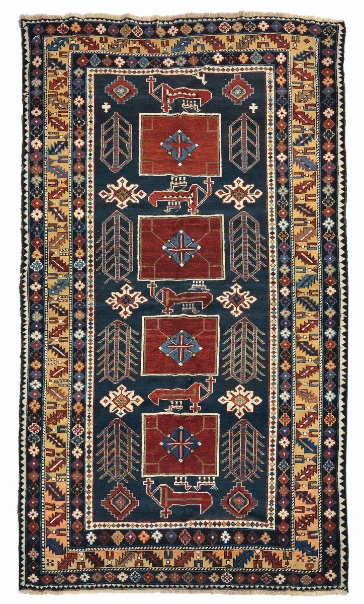 A Caucaso Shirvan Kuba rug end 19th century.Good condition.  - Auction Ancient Carpets - Cambi Casa d'Aste