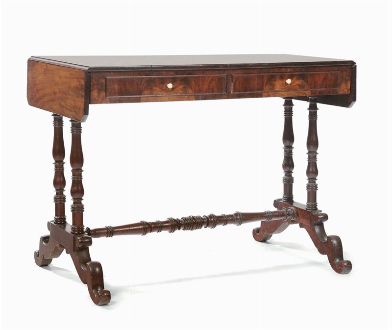 Scrittoio a bandelle, Inghilterra XIX secolo  - Asta Antiquariato e Dipinti Antichi - II - Cambi Casa d'Aste