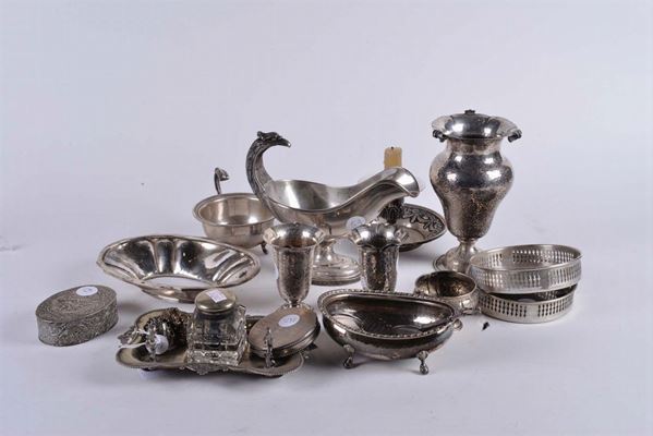 Lotto misto di oggetti in argento