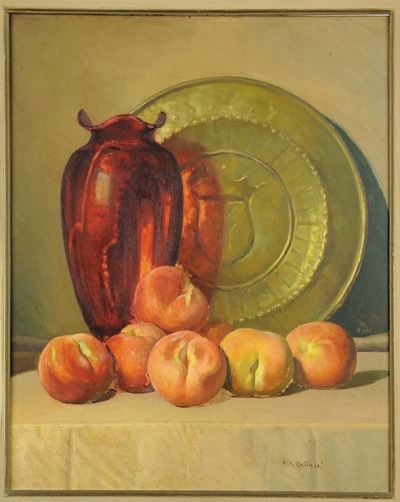 Rino Gaspare Bataini (1892-1960)natura Morta con Vetro