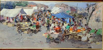 Giuseppe Pesa (1928-1992)mercatino, 1957