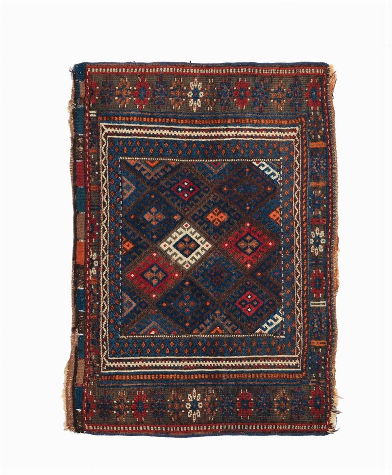 A Kurda bagface Jaff early 20th century. Good condition.  - Auction Ancient Carpets - Cambi Casa d'Aste