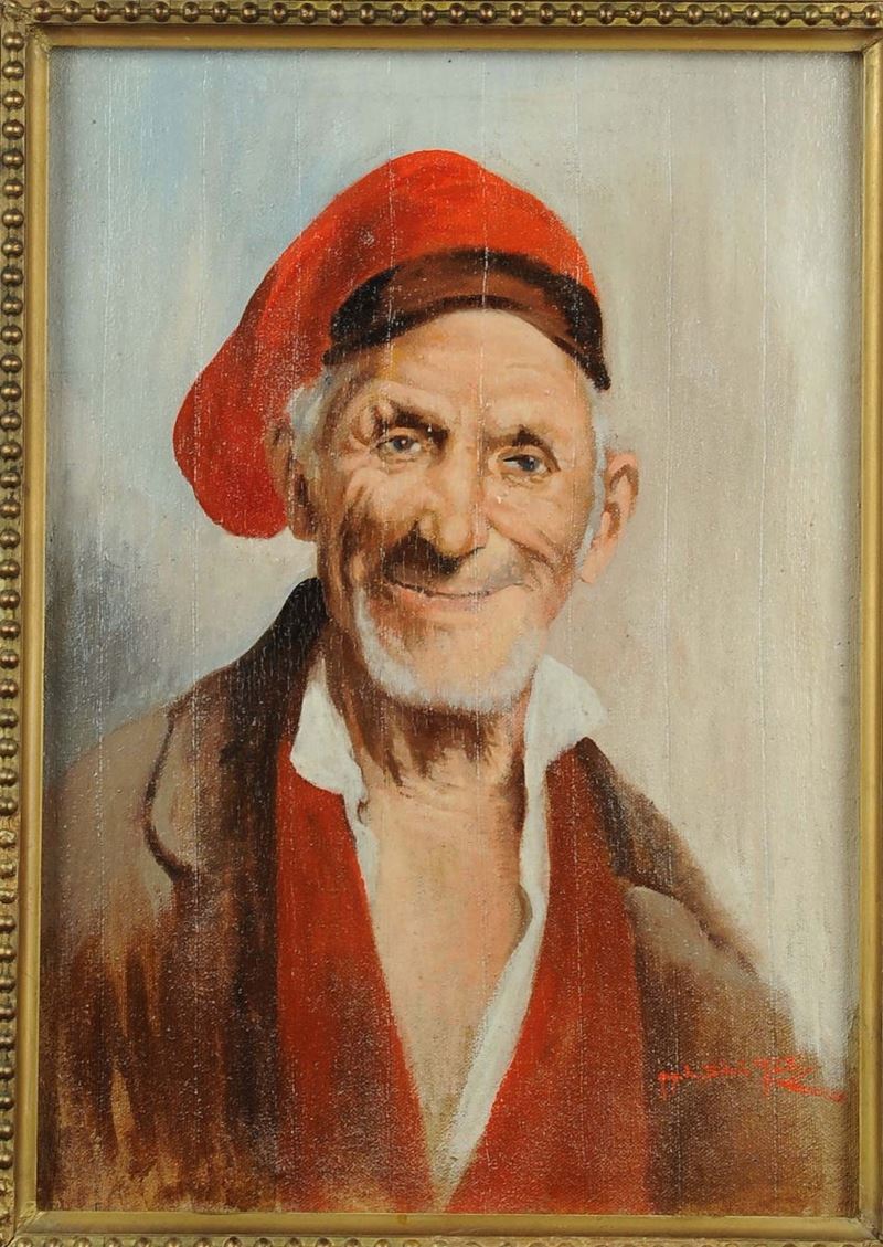 Angelo Silvio Galli (1870-1933) Pescatore di Camogli  - Asta Antiquariato e Dipinti Antichi - II - Cambi Casa d'Aste