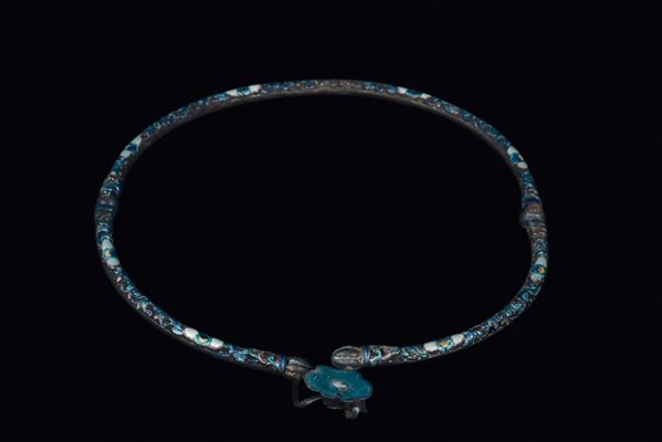 Rigid necklace with enamels, China, Qing Dynasty, 19th century, diameter cm 21