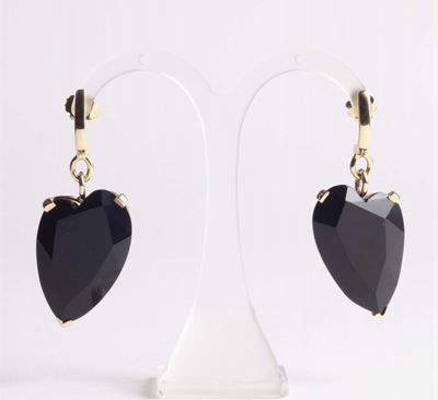 Orecchini con Onice a Forma di Cuore