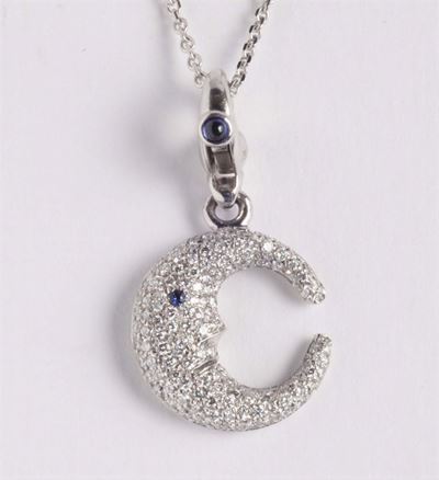 Mezza Luna con Pavé di Diamanti