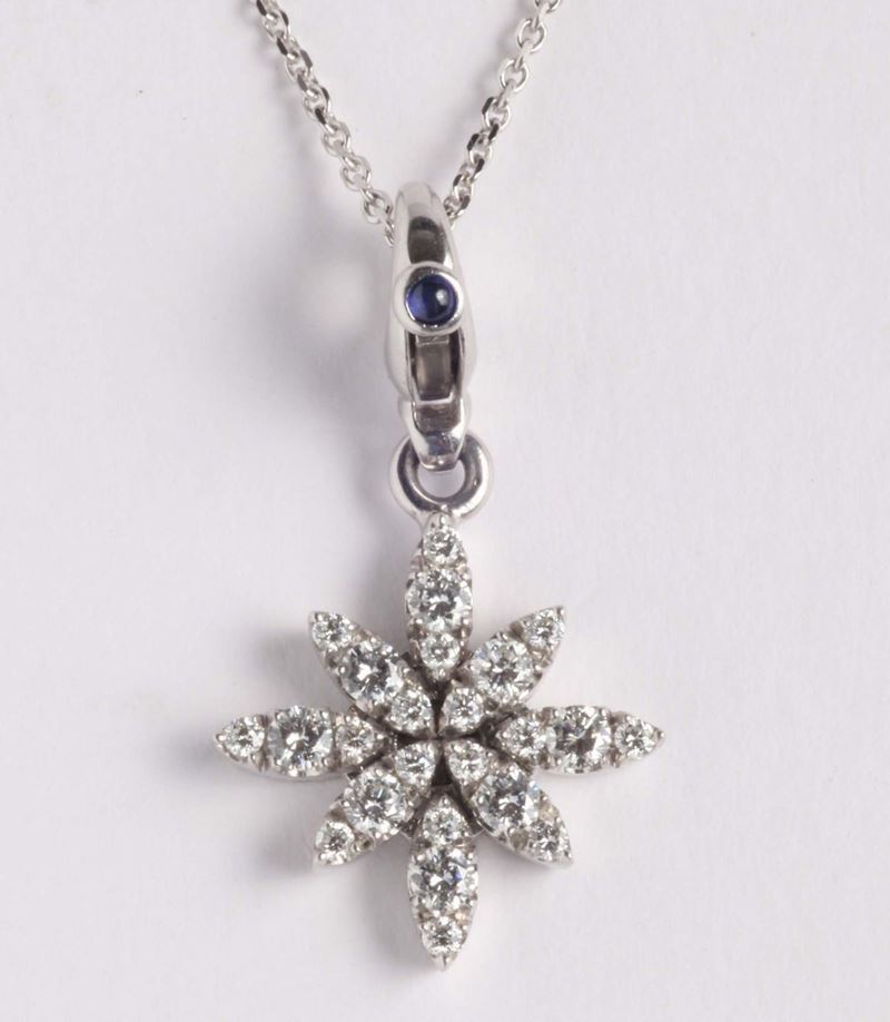 Fiocco di neve con diamanti  - Auction Silvers, Ancient and Contemporary Jewels - Cambi Casa d'Aste