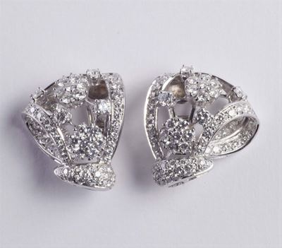 Orecchini a Clips con Diamanti Taglio Brillante