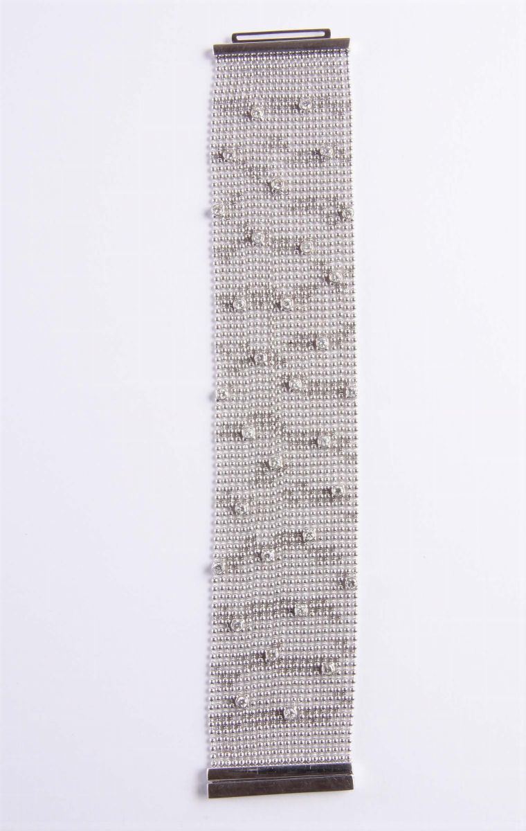 Bracciale con diamanti  - Asta Argenti e Gioielli Antichi e Contemporanei - Cambi Casa d'Aste