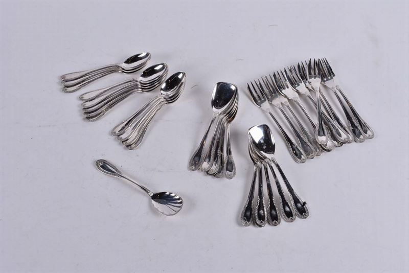 Gruppo misto di posate in argento  - Asta Argenti e Gioielli Antichi e Contemporanei - Cambi Casa d'Aste