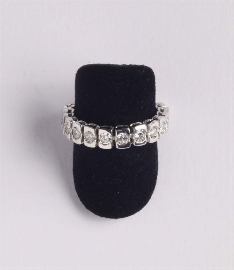 Eternity a maglia morbida con diamanti  - Auction Silvers, Ancient and Contemporary Jewels - Cambi Casa d'Aste