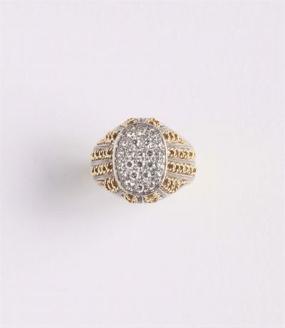 Anello con Pavè di Diamanti Huit-huit