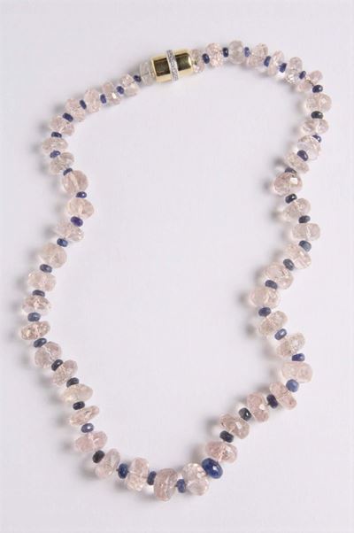 Collana con Morganite Rosa, Zaffiri