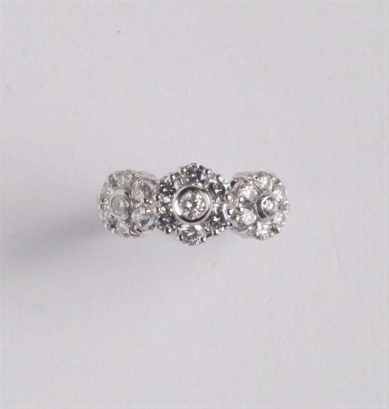 Anello con diamanti  - Auction Silvers, Ancient and Contemporary Jewels - Cambi Casa d'Aste