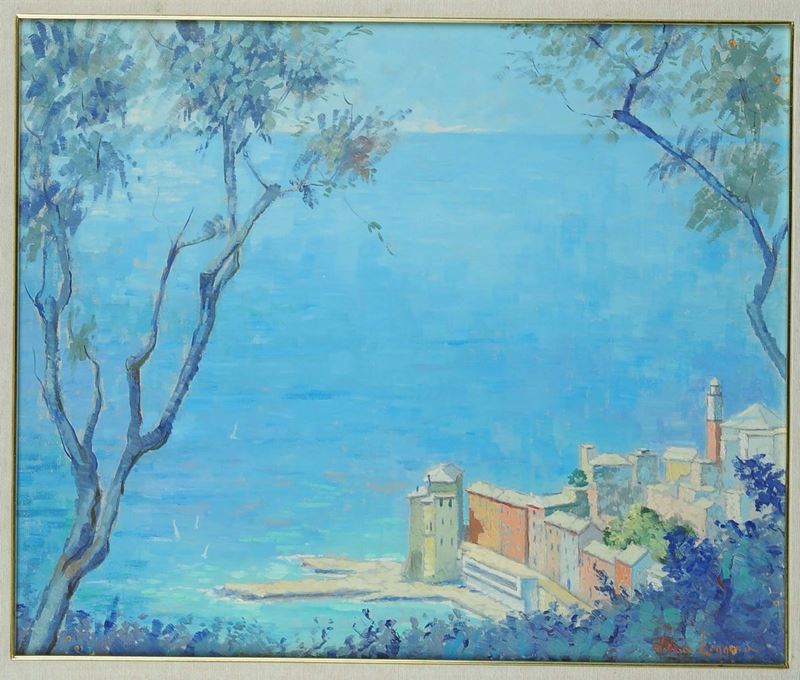 Jean Leggero Bogliasco dall'alto  - Auction 19th and 20th Century Paintings - Cambi Casa d'Aste