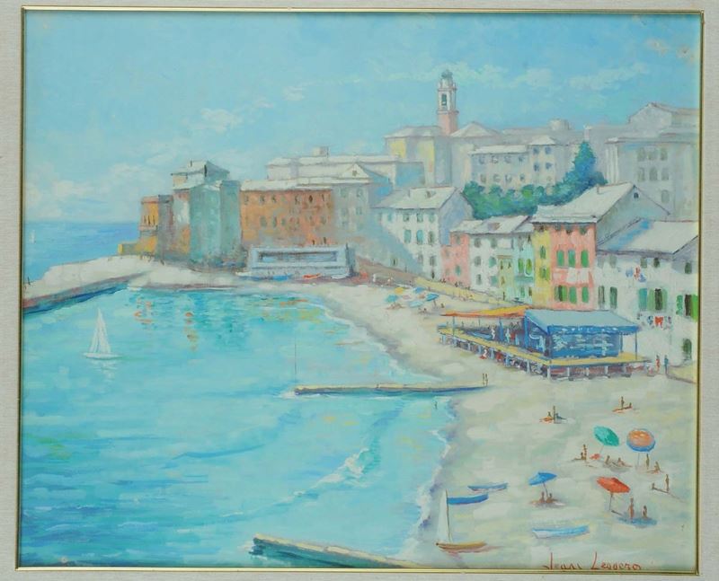 Jean Leggero Bogliasco dal mare  - Auction 19th and 20th Century Paintings - Cambi Casa d'Aste
