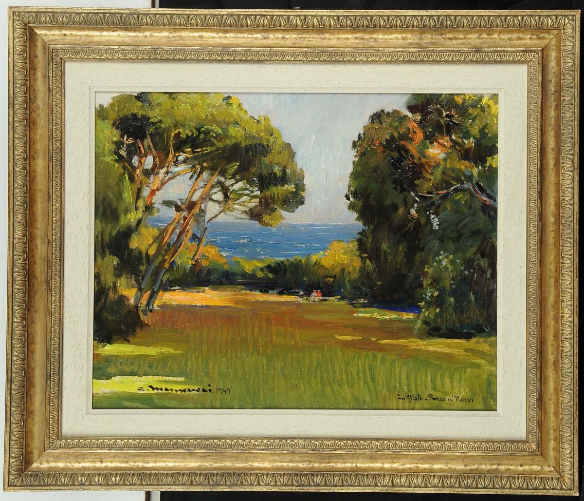 Cipriano Mannucci (1882-1970)pomeriggio nel Parco di Nervi