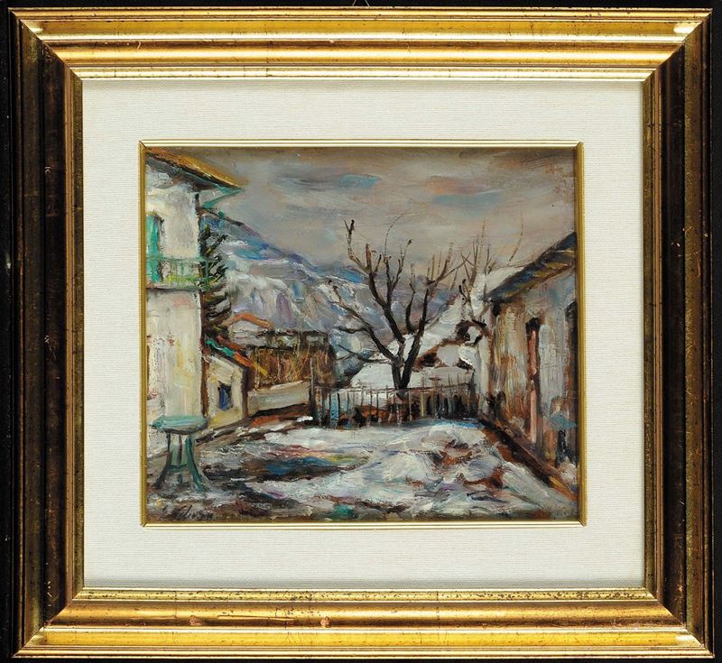 Eso Peluzzi (1894-1985) Angolo di Bardonecchia  - Auction 19th and 20th Century Paintings - Cambi Casa d'Aste