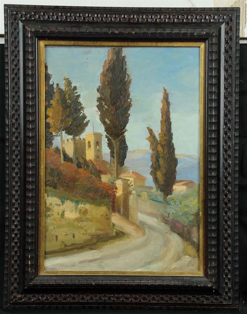 Anonimo del XX secolo Paesaggio toscano  - Auction 19th and 20th Century Paintings - Cambi Casa d'Aste