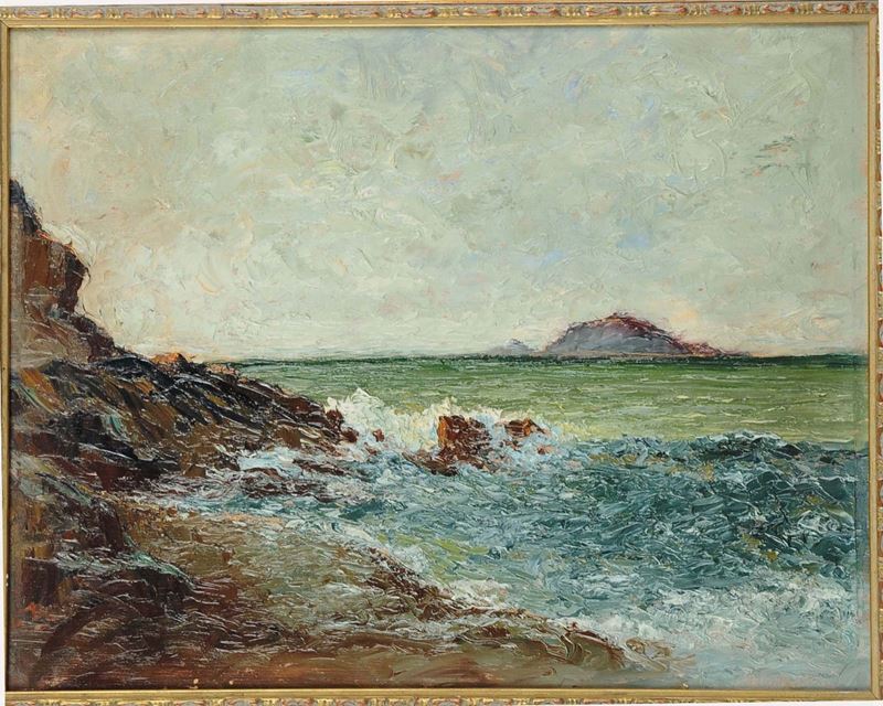 Guglielmo Baldassini (1885-1952) Golfo de La Spezia  - Asta Dipinti del XIX e XX secolo - Cambi Casa d'Aste