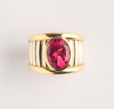 Anello con Rubellite di Ct 3,35